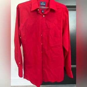 Men’s long sleeve button down dress shirt.